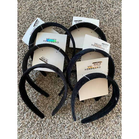 Unknown Accessories - Black Velvety Headband - Lot of 6